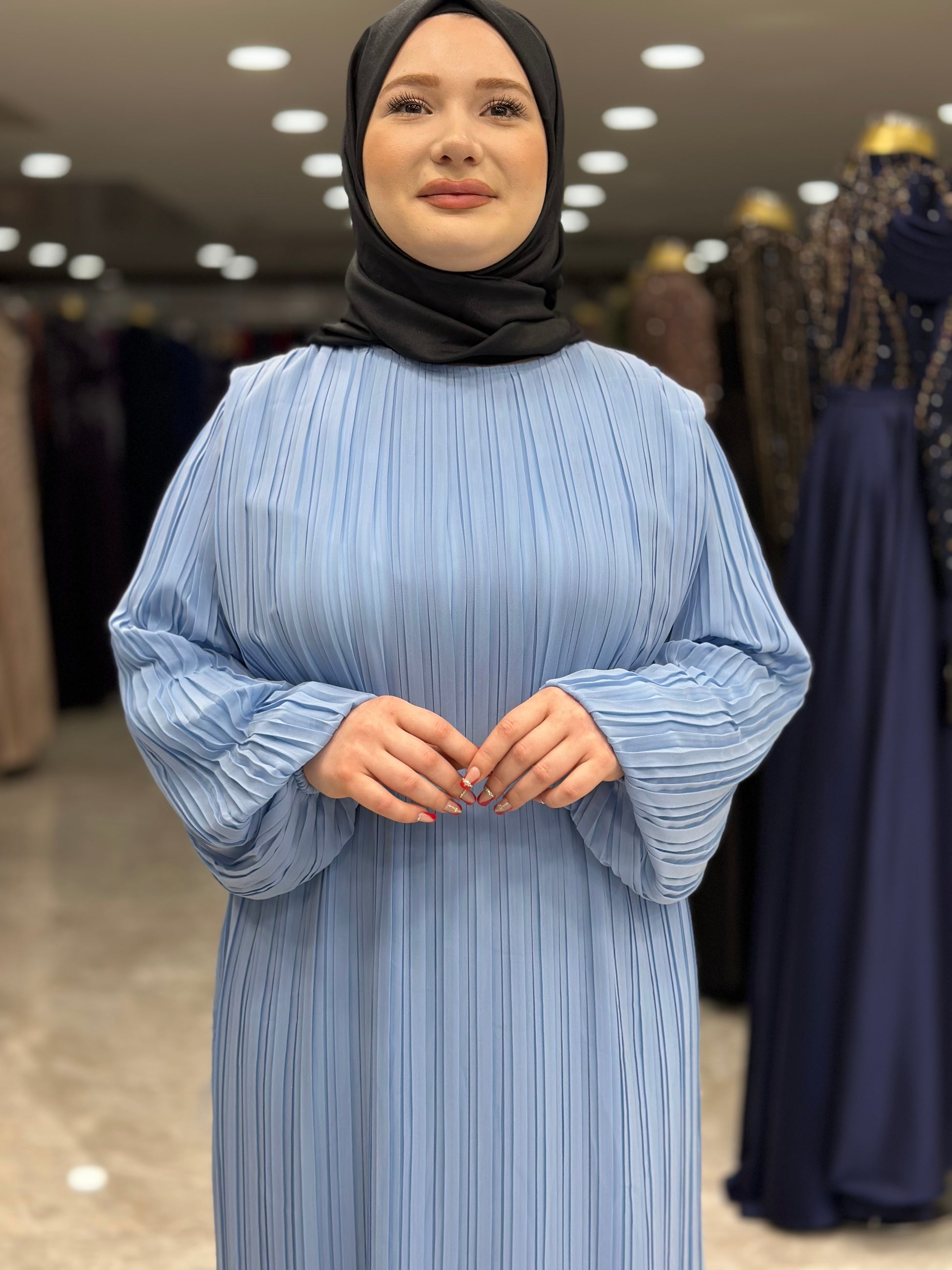 ekose 1001 sifon elbise bebe mavisi (4)