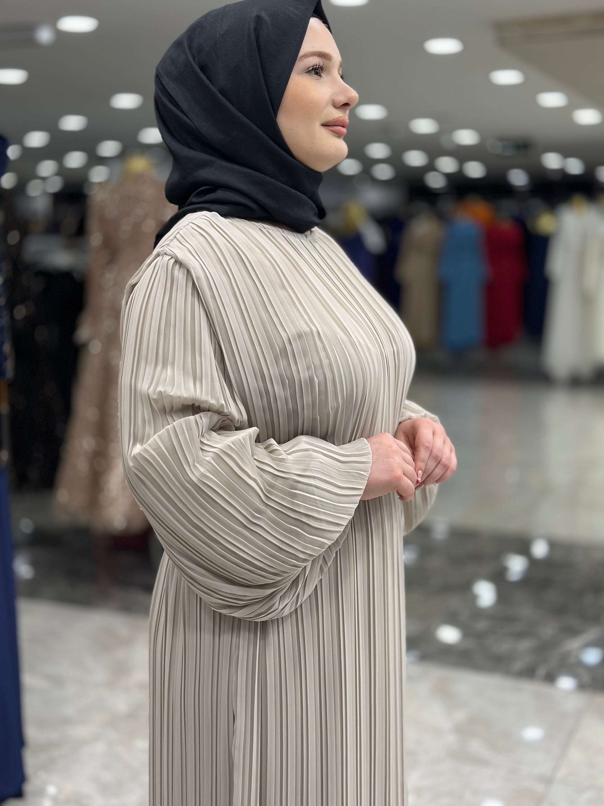 ekose 1001 sifon elbise ekru (3)
