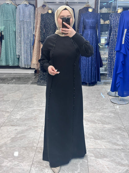 juki 5501 tas islemeli abiye siyah (1)
