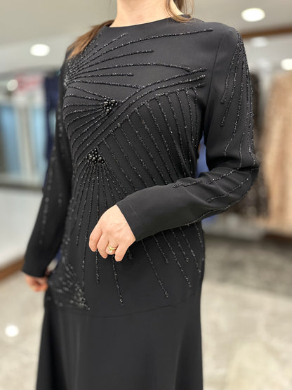 juki 5503 tas islemeli elbise siyah (3)