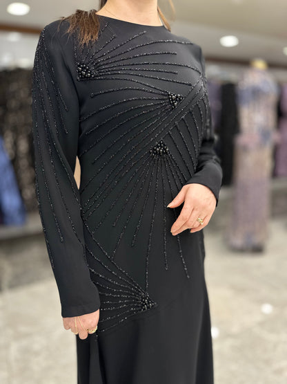 juki 5503 tas islemeli elbise siyah (4)