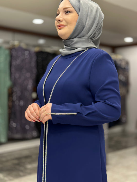 juki 5532 abaya sahte takim indigo (1)