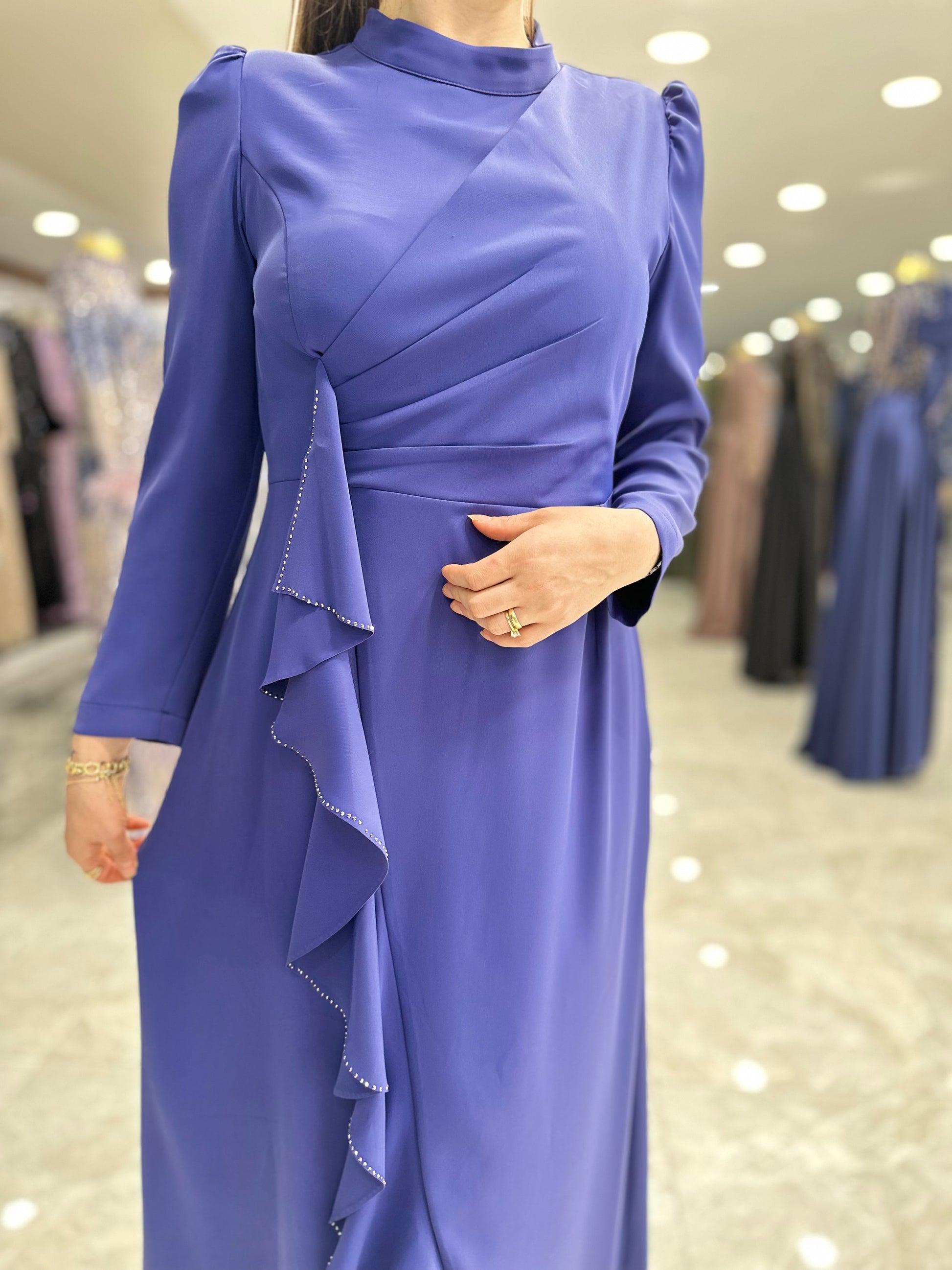 juki 5812 saten elbise lila (3)