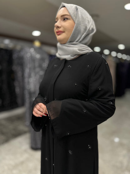 musab 2405 tasli asratli sifon ferace  siyah (5)
